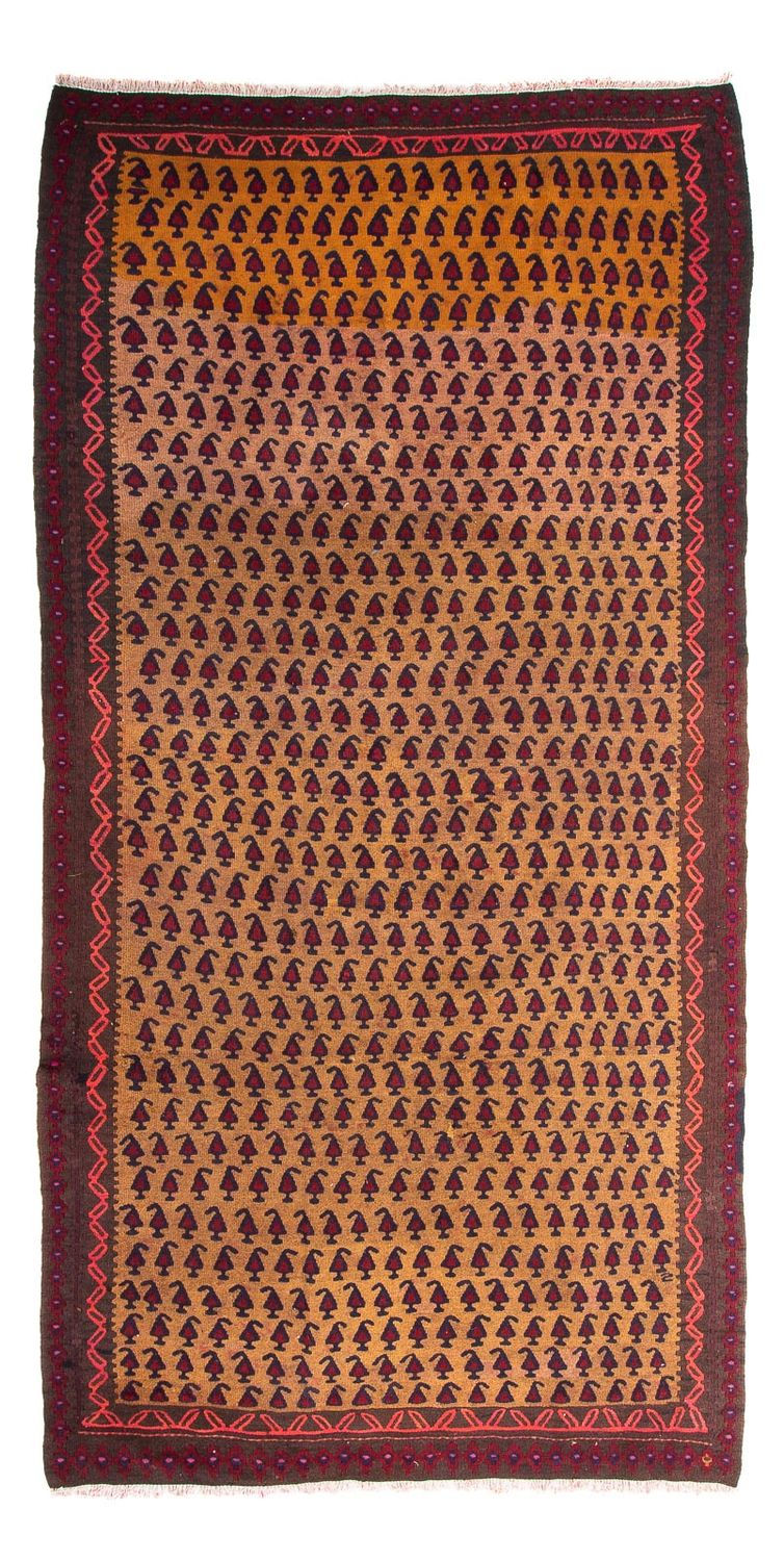 Løber Kelim-tæppe - gammelt - 280 x 150 cm - flerfarvet