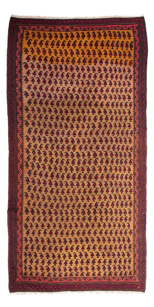 Løber Kelim-tæppe - gammelt - 280 x 150 cm - flerfarvet