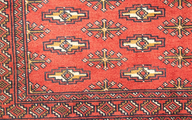 Turkaman-tæppe - 130 x 60 cm - rød