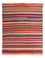 Kelim-tæppe - gammelt - 190 x 145 cm - flerfarvet