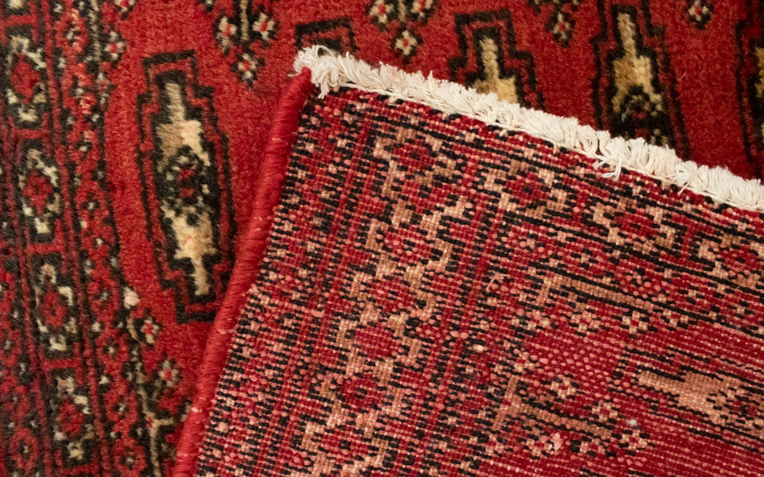 Turkaman-tæppe - 130 x 60 cm - rød