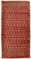 Turkaman-tæppe - 130 x 60 cm - rød