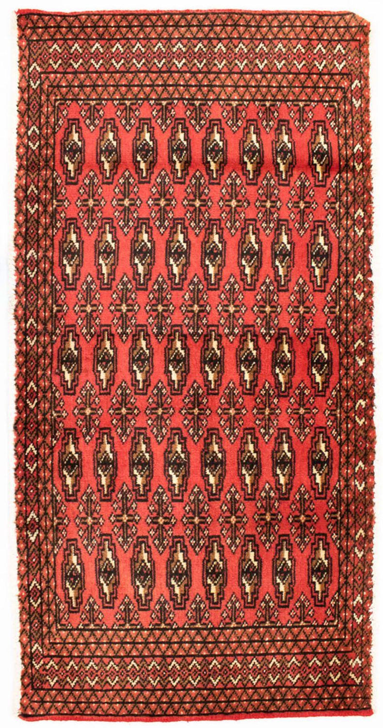 Turkaman-tæppe - 130 x 60 cm - rød