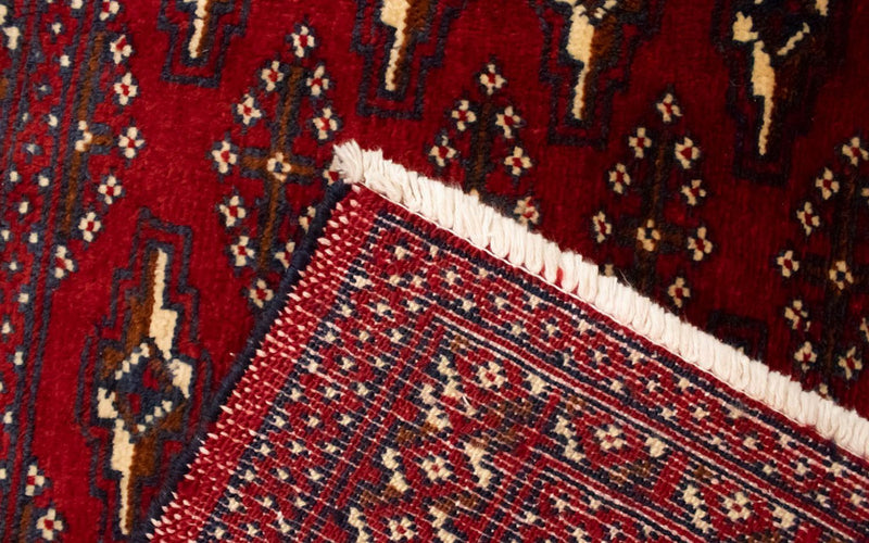 Turkaman-tæppe - 130 x 60 cm - rød