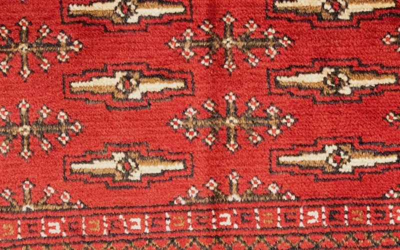 Turkaman-tæppe - 130 x 60 cm - rød