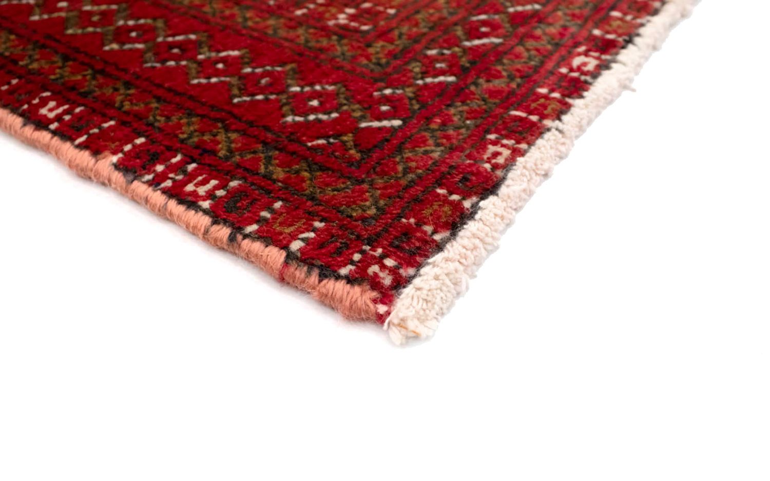 Turkaman-tæppe - 130 x 60 cm - rød