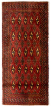 Turkaman-tæppe 60x130cm - Persisk tæppe - Rektangulær / Rust / 60 x 130 cm Rektangulær