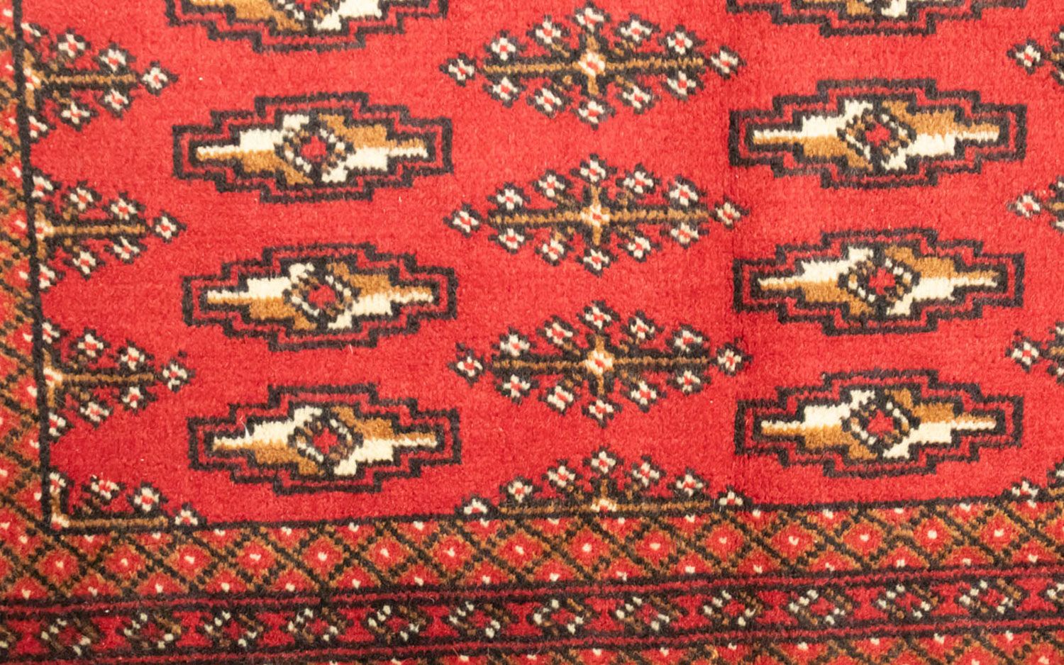 Turkaman-tæppe - 130 x 60 cm - rød