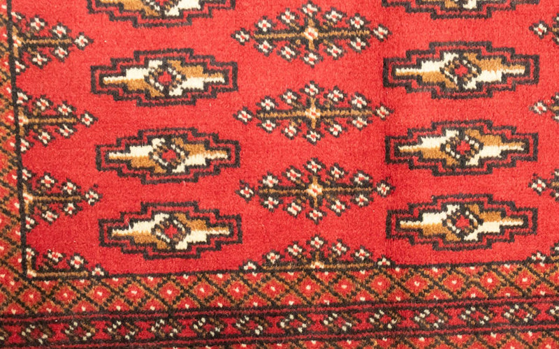 Turkaman-tæppe - 130 x 60 cm - rød