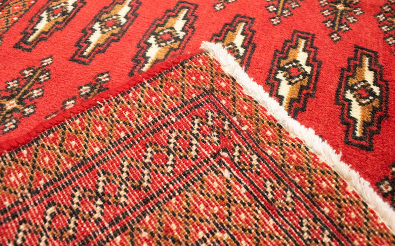 Turkaman-tæppe - 130 x 60 cm - rød