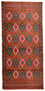 Turkaman-tæppe - 130 x 60 cm - orange