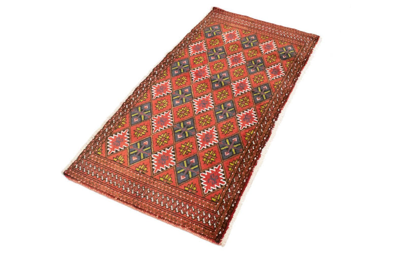 Turkaman-tæppe - 130 x 60 cm - orange