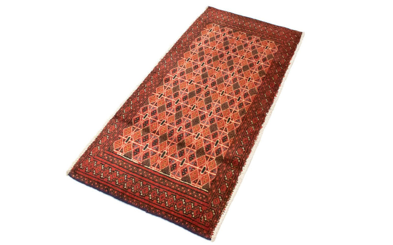 Turkaman-tæppe - 130 x 60 cm - orange