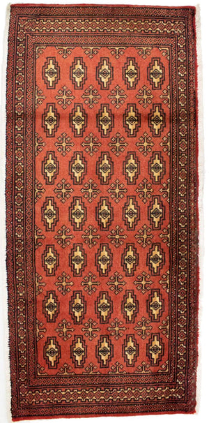 Turkaman-tæppe - 130 x 60 cm - rust