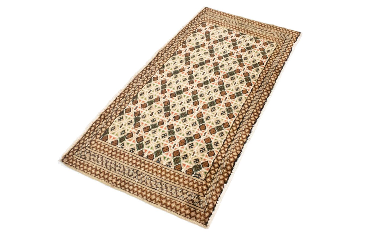 Turkaman-tæppe - 130 x 60 cm - beige