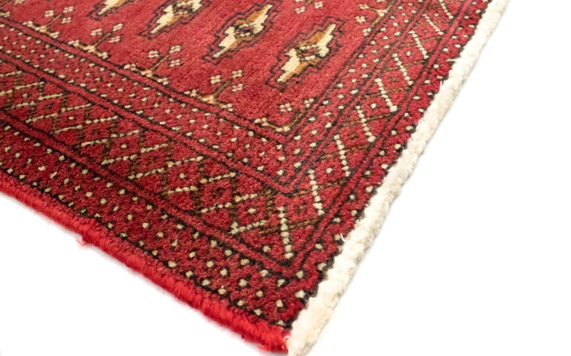 Turkaman-tæppe - 130 x 60 cm - rød