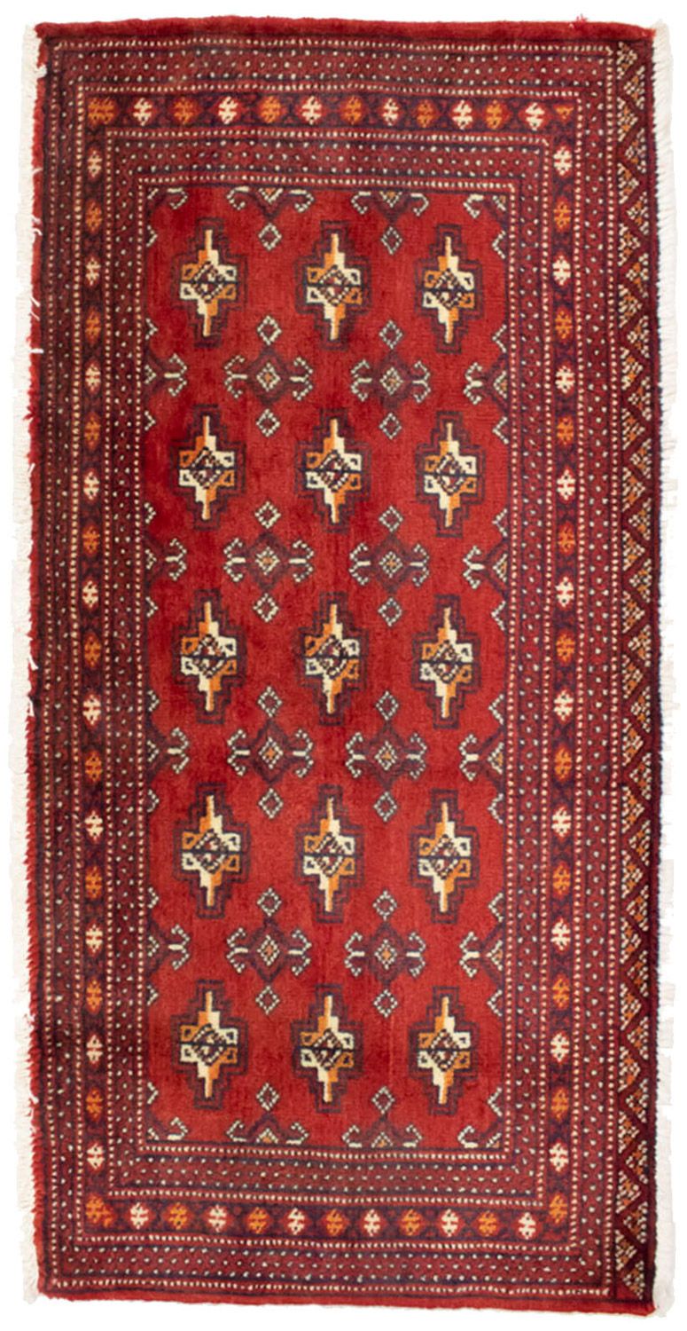 Turkaman-tæppe - 130 x 60 cm - rød