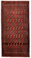 Turkaman-tæppe - 130 x 60 cm - rød