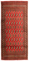 Turkaman-tæppe 60x130cm - Persisk tæppe - Rektangulær / Rust / 60 x 130 cm Rektangulær