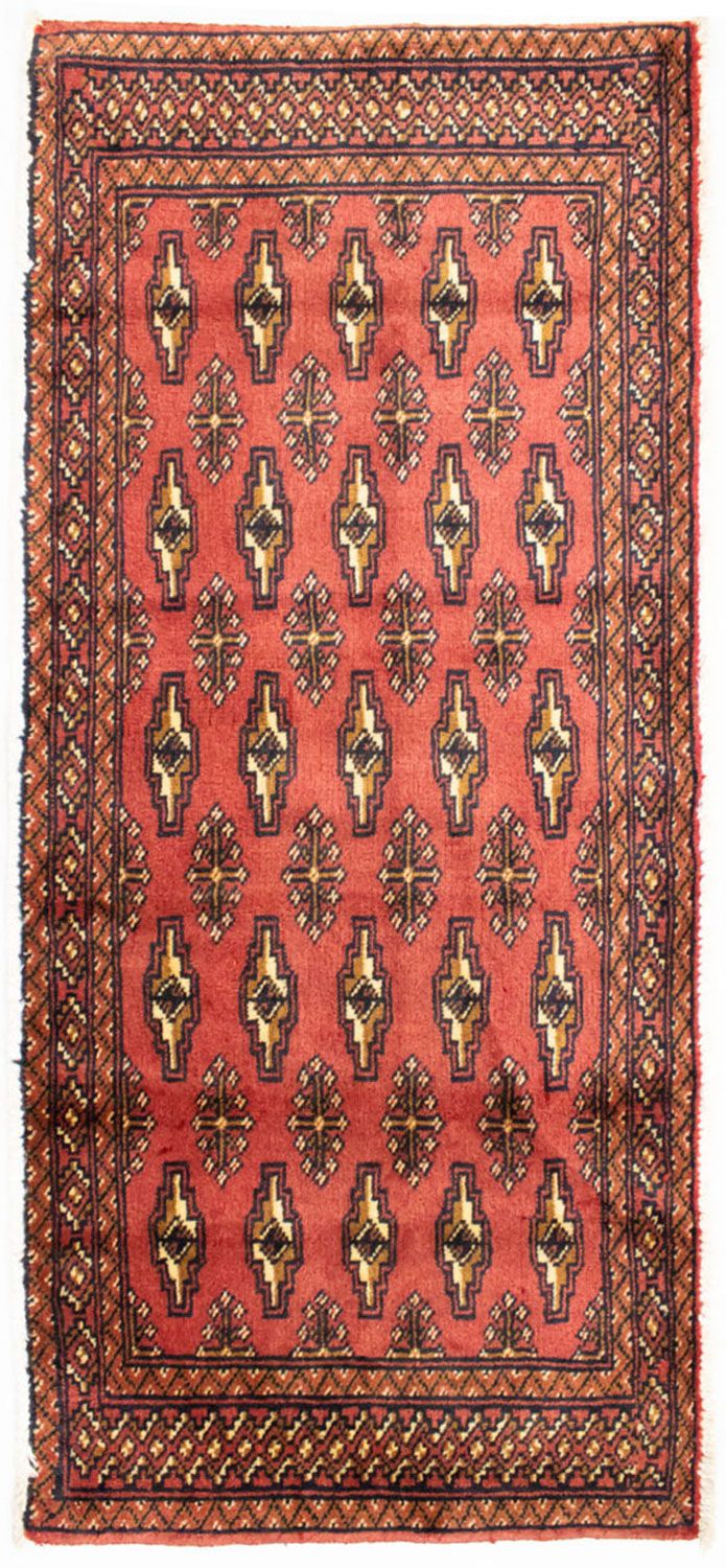 Turkaman-tæppe - 130 x 60 cm - rød