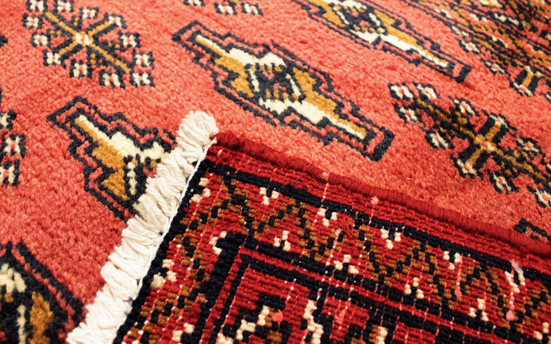 Turkaman-tæppe - 130 x 60 cm - rød
