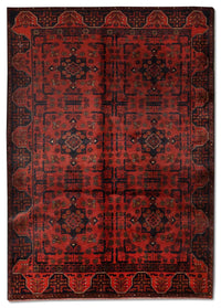Afghansk tæppe - Kunduz - 186 x 122 cm - rød