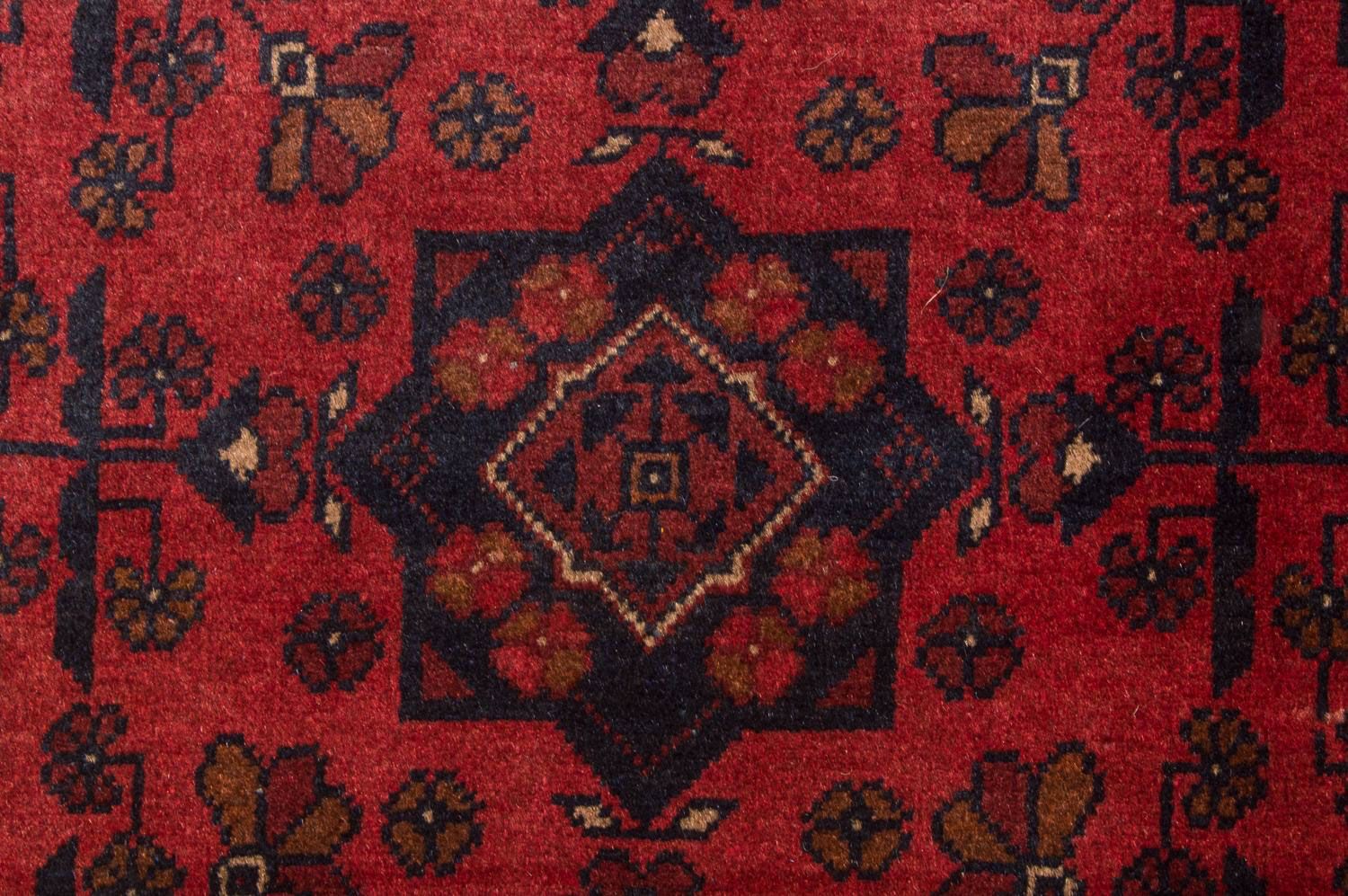 Afghansk tæppe - Kunduz - 186 x 122 cm - rød