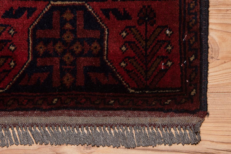 Afghansk tæppe - Kunduz - 186 x 122 cm - rød