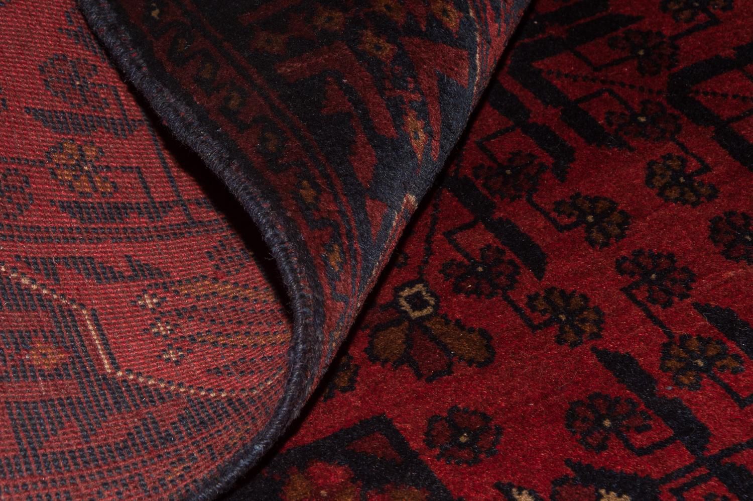 Afghansk tæppe - Kunduz - 186 x 122 cm - rød