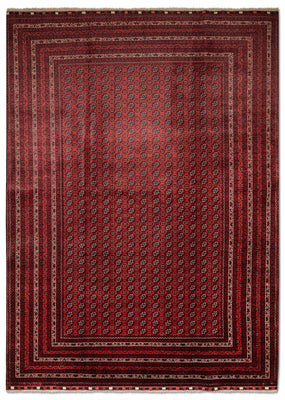 Afghansk tæppe - Bukhara - 301 x 197 cm - rød