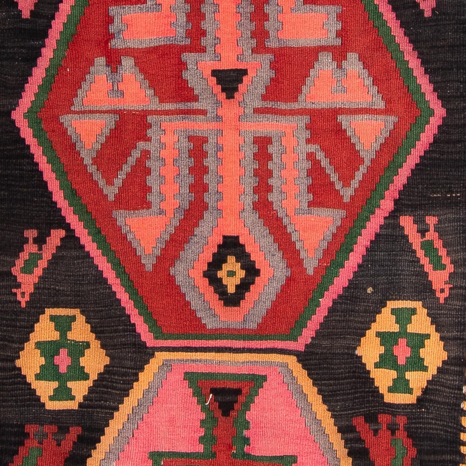Løber Kelim-tæppe - gammelt - 340 x 150 cm - flerfarvet