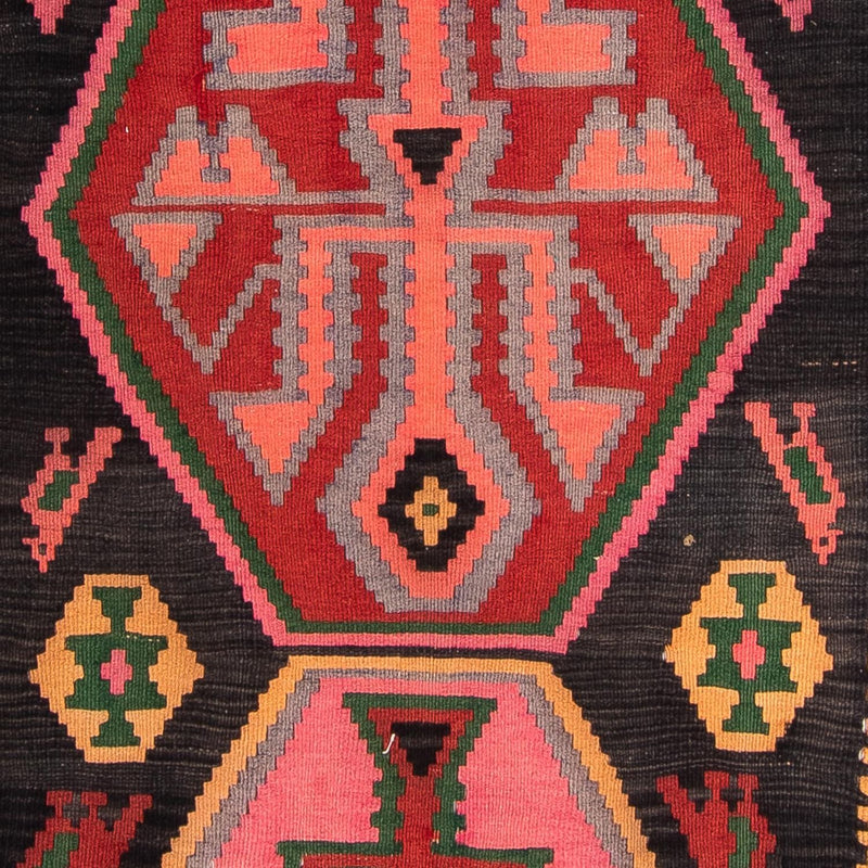 Løber Kelim-tæppe - gammelt - 340 x 150 cm - flerfarvet