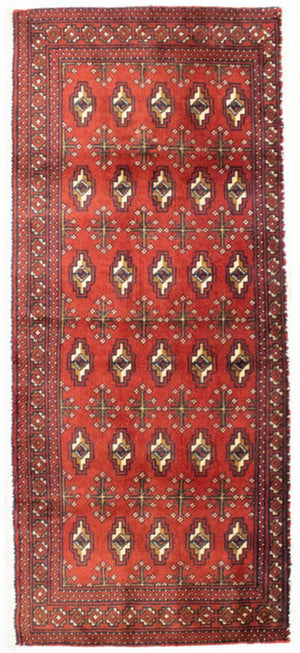 Turkaman-tæppe - 130 x 60 cm - rust
