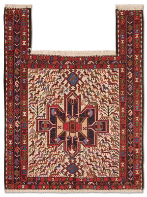 Kelim-tæppe - orientalsk firkantet  - 99 x 95 cm - beige