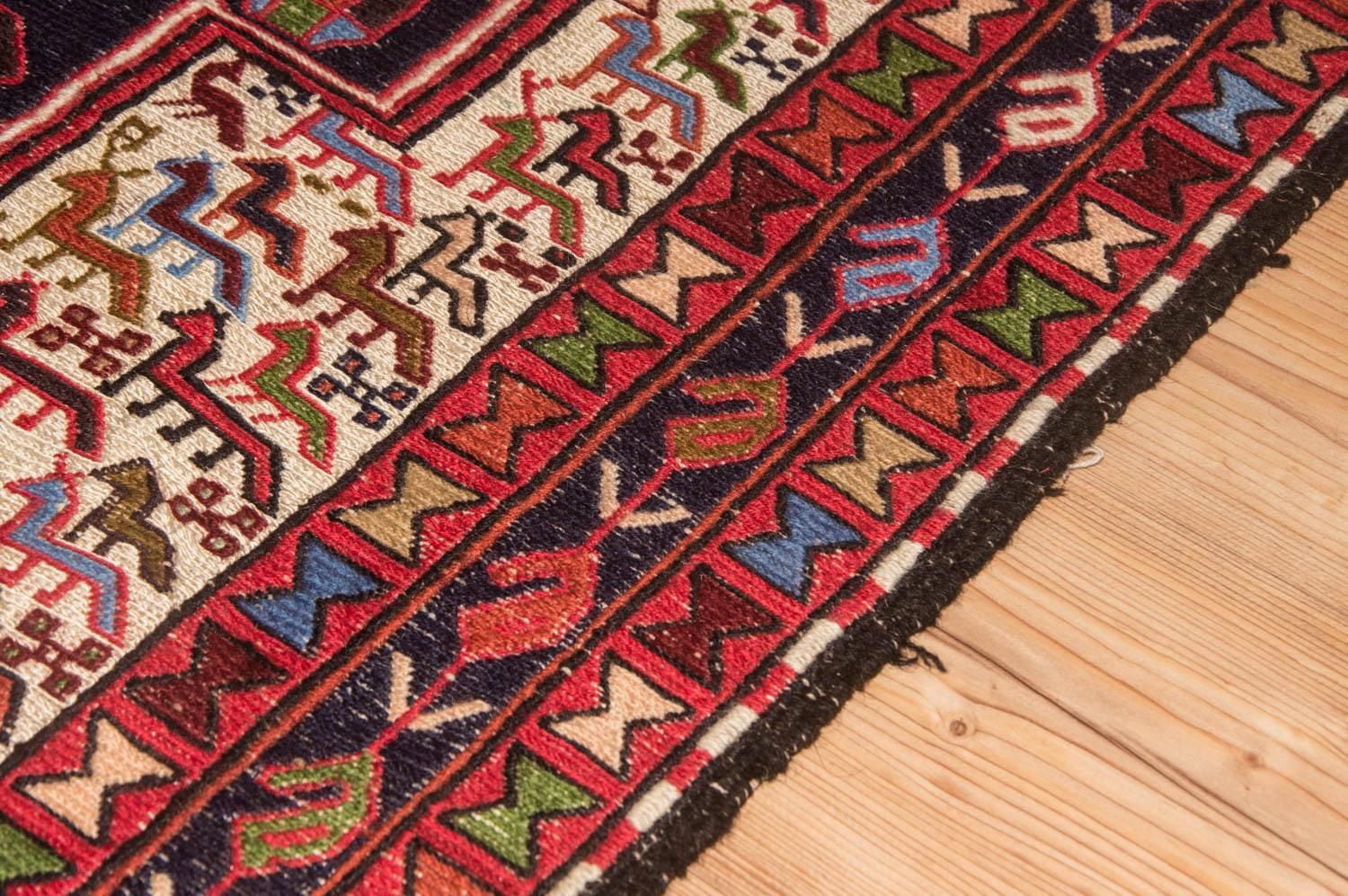 Kelim-tæppe - orientalsk firkantet  - 99 x 95 cm - beige