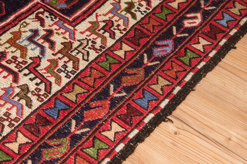 Kelim-tæppe - orientalsk firkantet  - 99 x 95 cm - beige