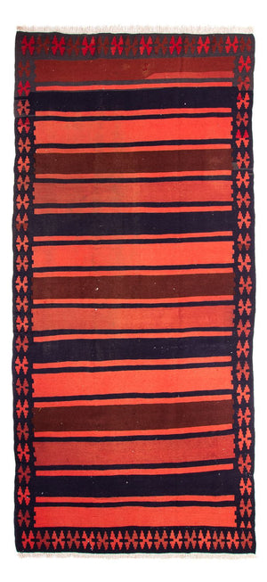 Løber Kelim-tæppe - gammelt - 335 x 155 cm - flerfarvet