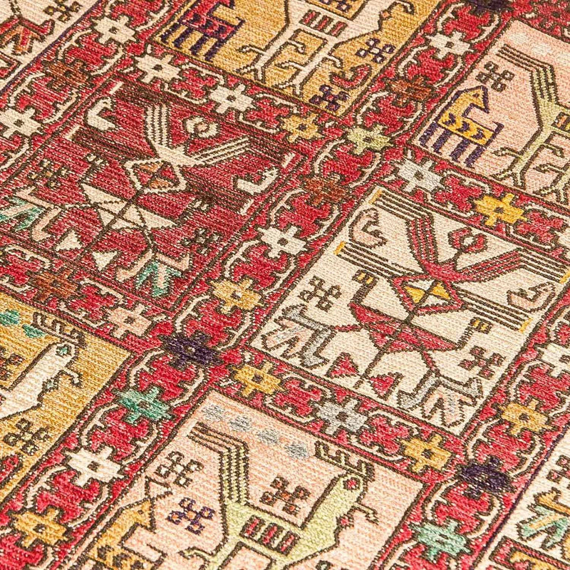 Kelim-tæppe - orientalsk - 97 x 75 cm - rød
