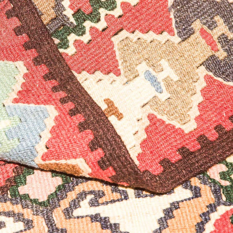 Kelim-tæppe - gammelt - 143 x 119 cm - beige
