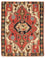 Kelim-tæppe - orientalsk - 147 x 112 cm - rød