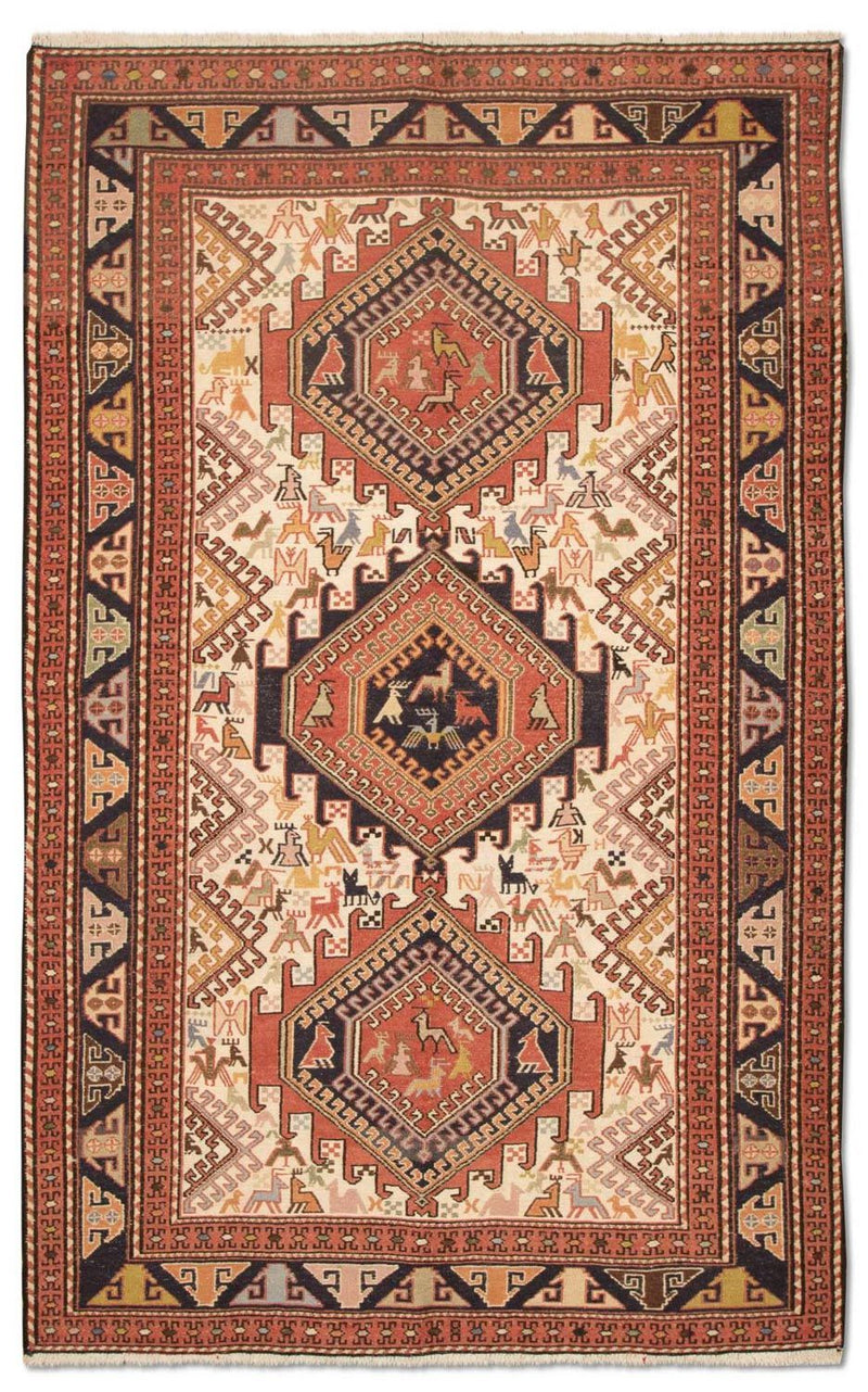 Kelim-tæppe - orientalsk - 194 x 122 cm - brun