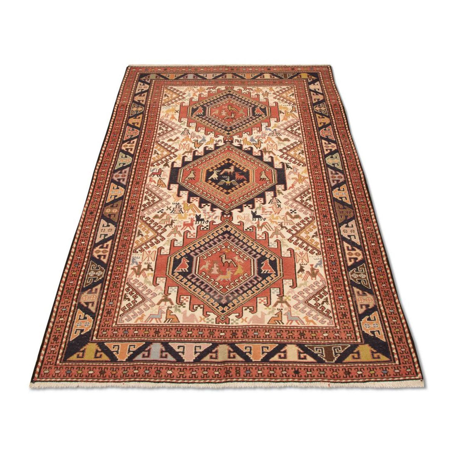 Kelim-tæppe - orientalsk - 194 x 122 cm - brun
