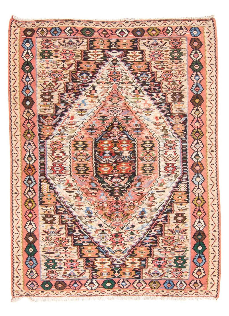 Kelim-tæppe - orientalsk - 152 x 120 cm - flerfarvet