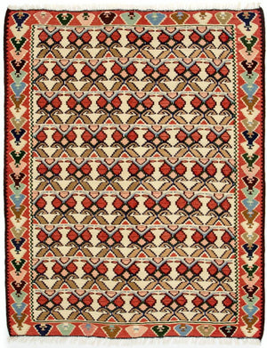 Kelim-tæppe - orientalsk - 143 x 105 cm - flerfarvet
