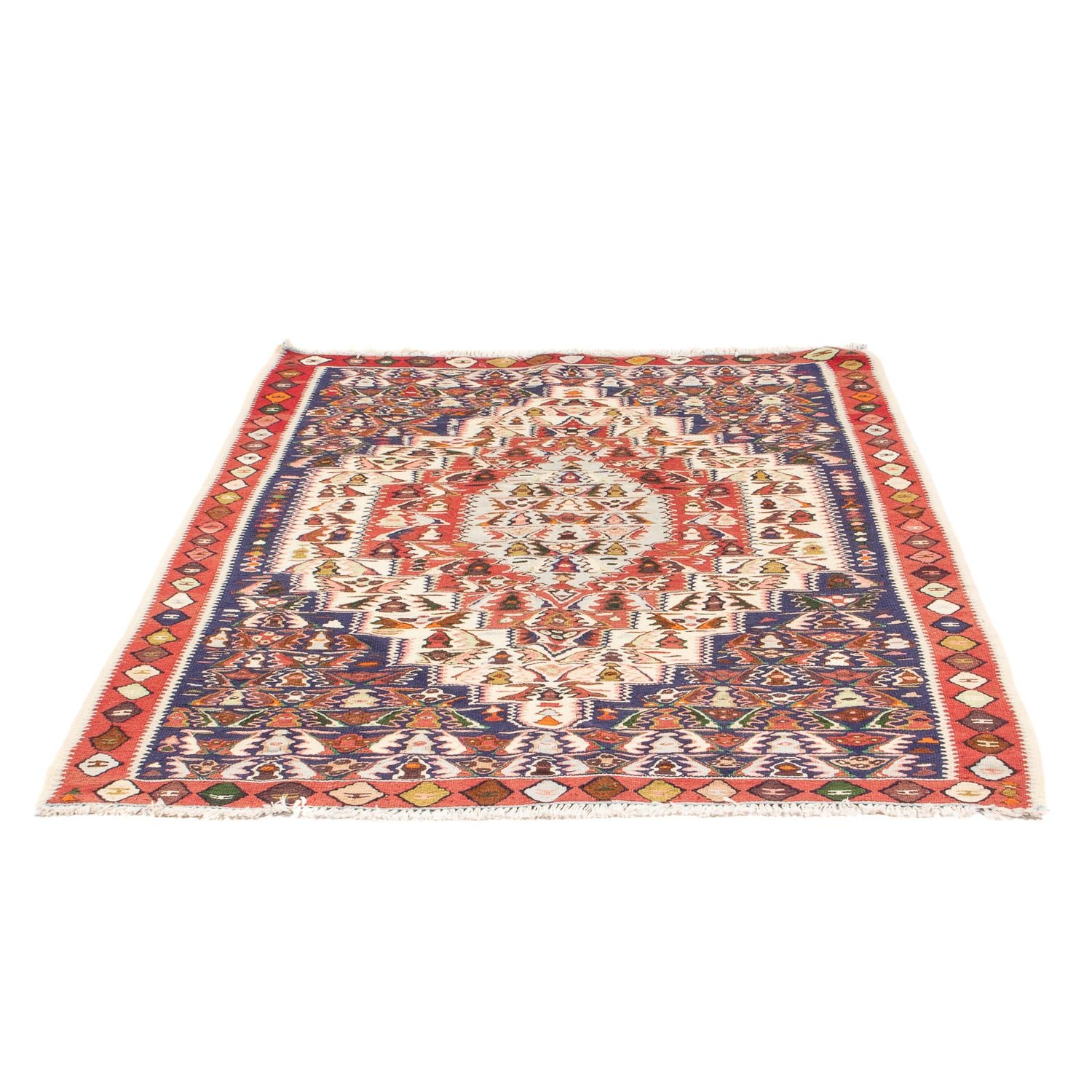 Kelim-tæppe - orientalsk - 152 x 117 cm - flerfarvet