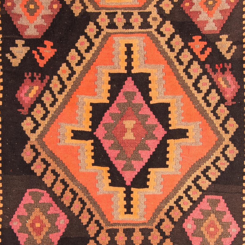 Løber Kelim-tæppe - gammelt - 320 x 150 cm - flerfarvet