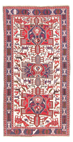 Løber Kelim-tæppe - orientalsk - 205 x 110 cm - creme