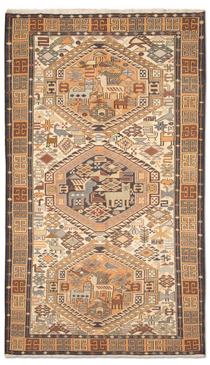 Løber Kelim-tæppe - orientalsk - 210 x 115 cm - beige