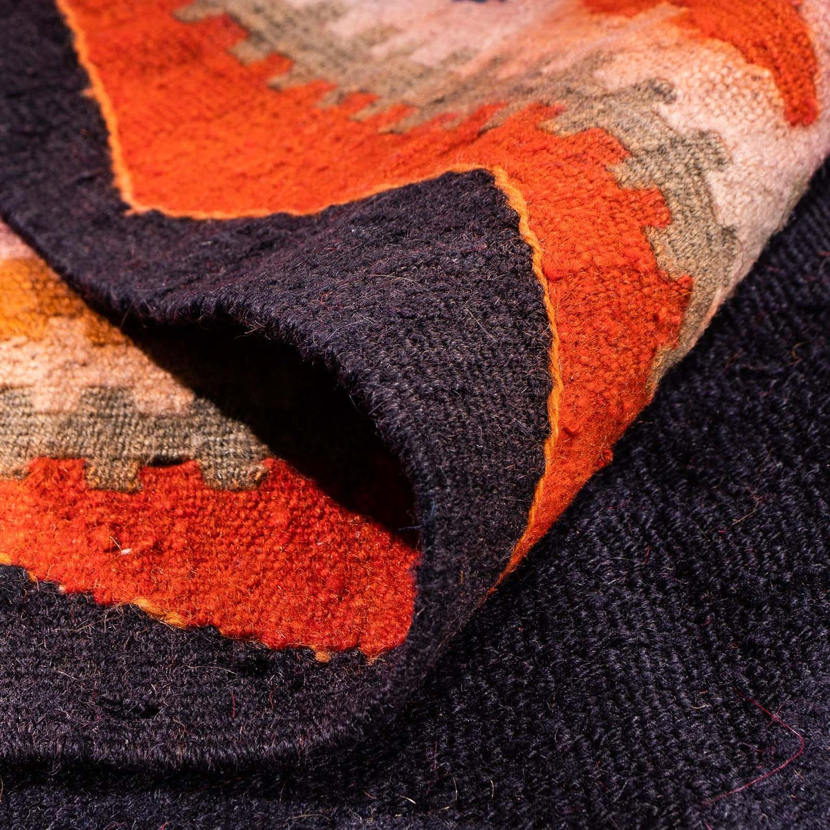 Løber Kelim-tæppe - gammelt - 315 x 150 cm - flerfarvet