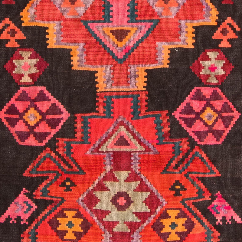 Løber Kelim-tæppe - gammelt - 335 x 150 cm - flerfarvet